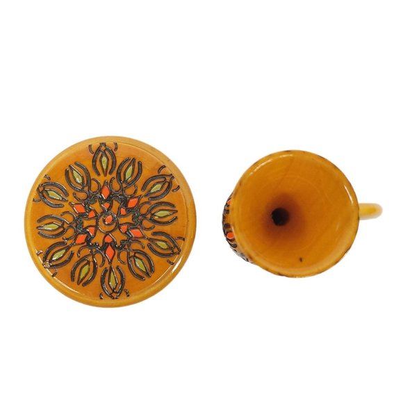 Carved Wooden Trinket Box Miniature Pitcher Engraved Numbered Vanity Decor - Picture 6 of 10